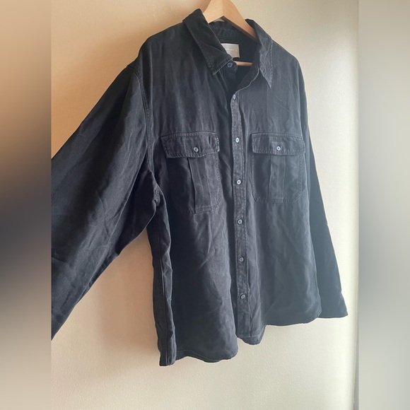 New Everlane Men The Utility Shirt Jacket in Buttersoft Black XXL - Picture 9 of 14
